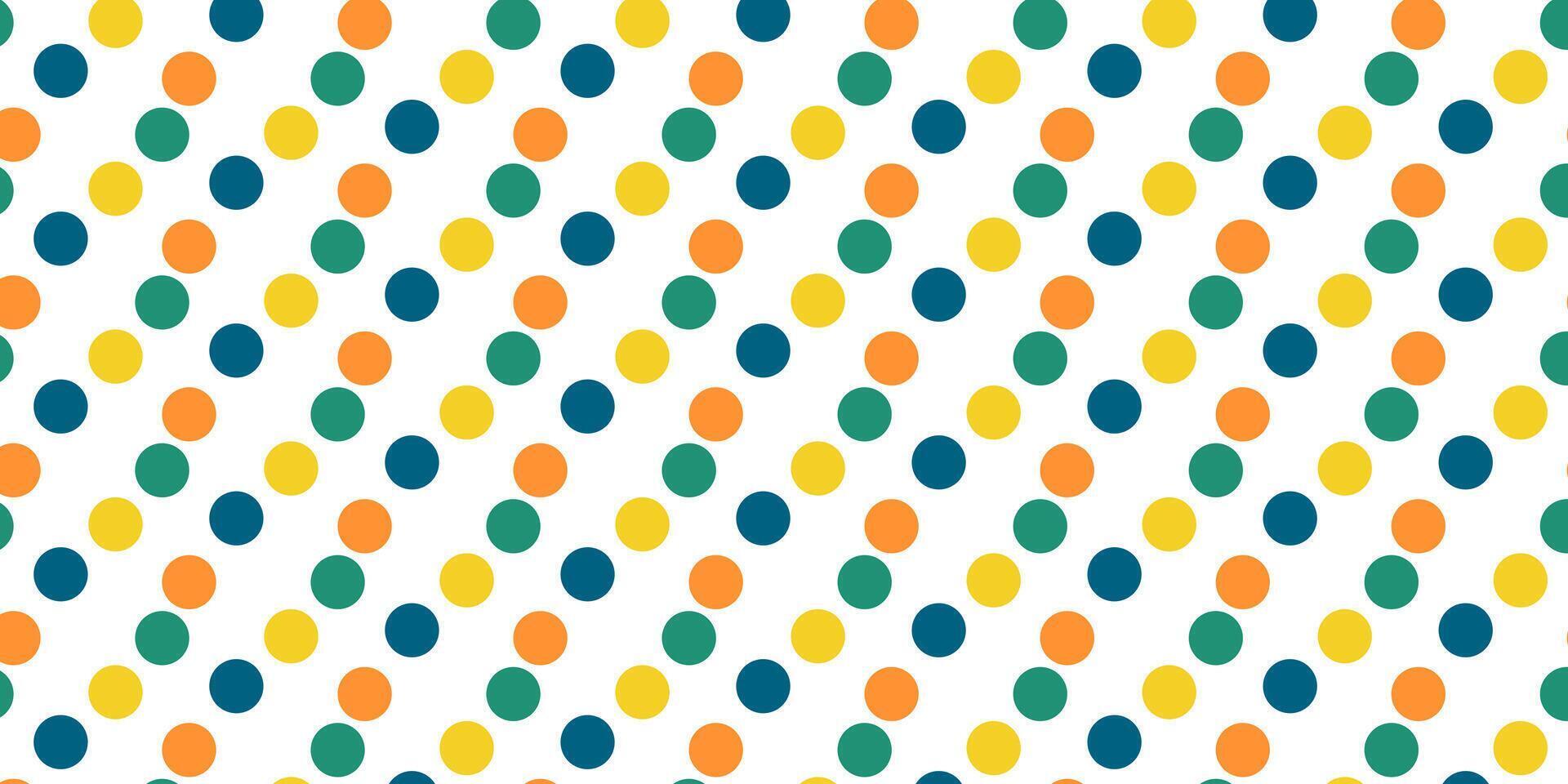 a colorful polka dot pattern on a white background vector