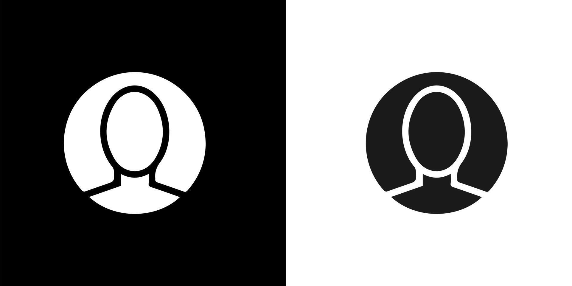 two icons of a poeple in a circle vector