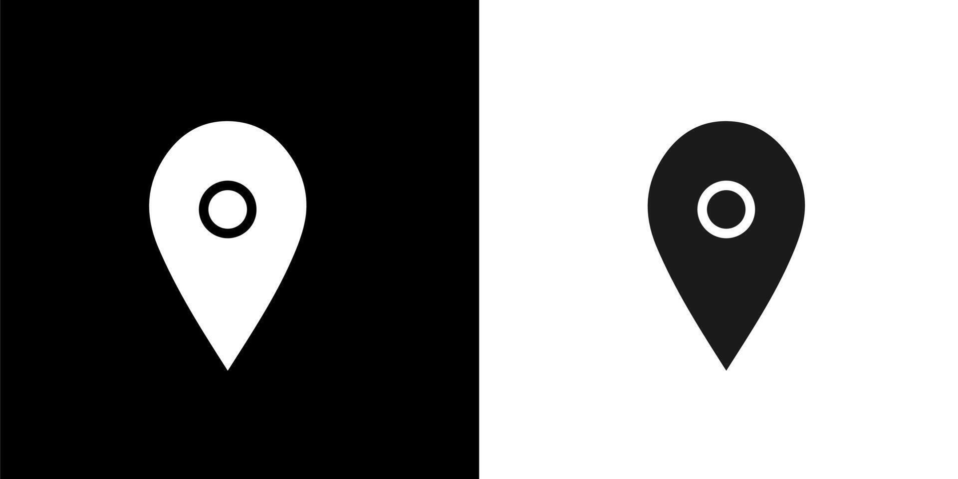 two different colored and black and white pinpoints vector