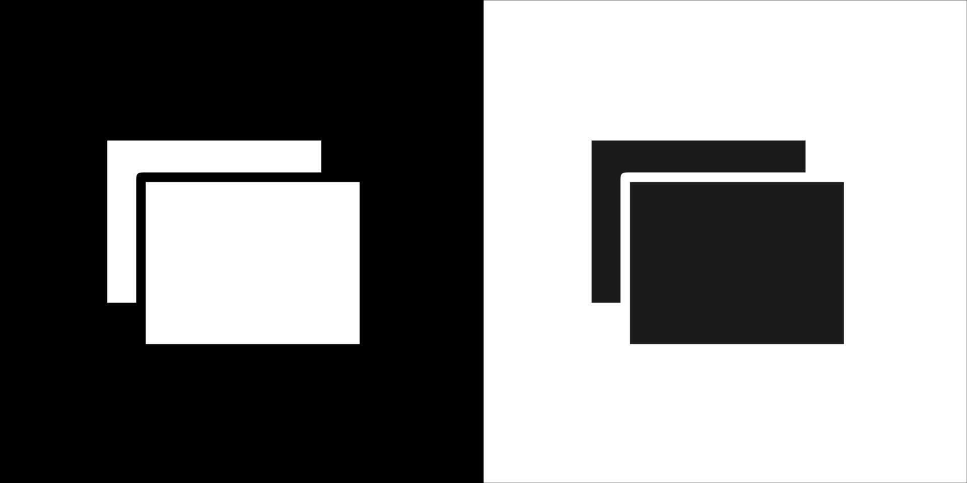 two black and white icons of a recent task vector