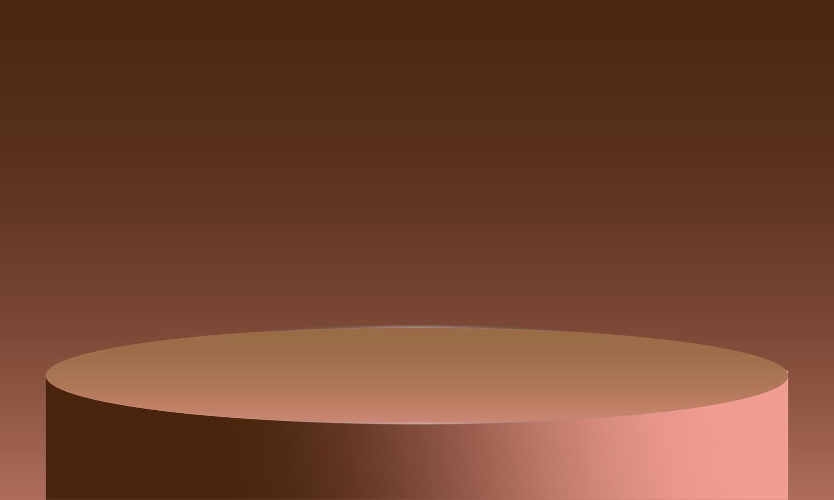 brown podium background. Abstract composition in minimal design. Studio showroom for product vector