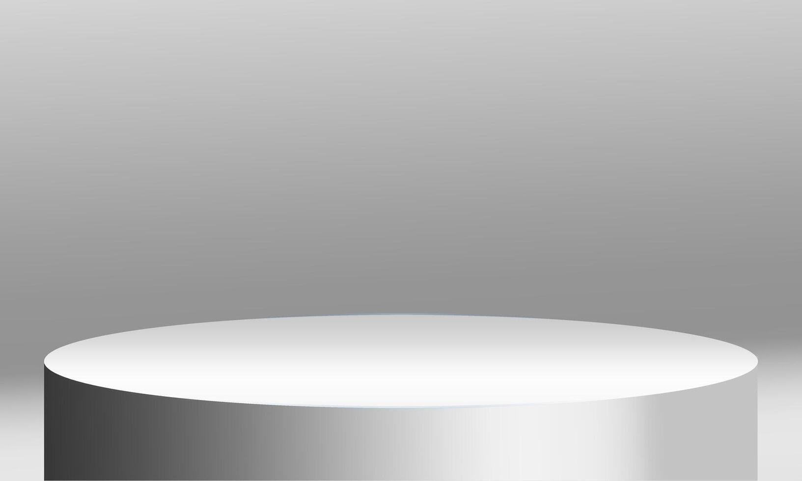 white or light gray podium background. Abstract composition in minimal design. Studio showroom for product vector