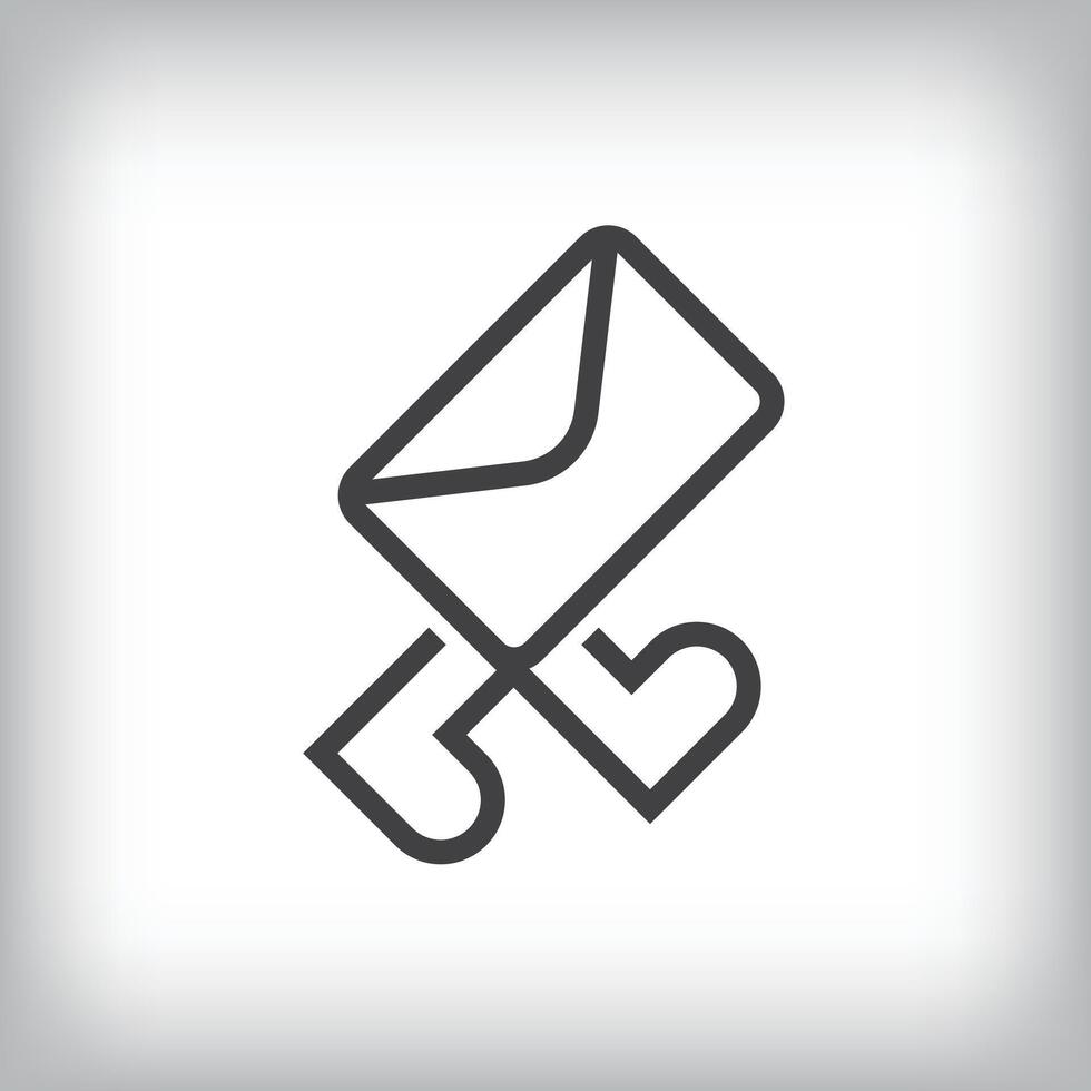 idea running mail foot design logo. Letter and sports template ribbon geometric style. vector