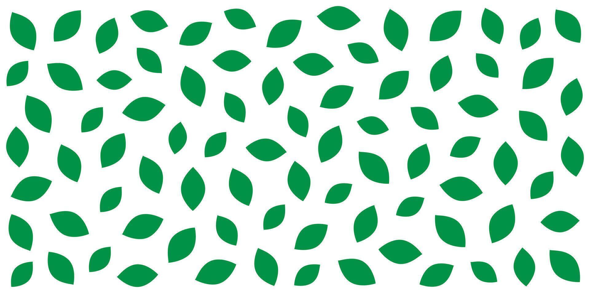 Seamless pattern of green leaves on white or transparent background. Minimalistic nature-inspired design for wallpaper or fabric vector