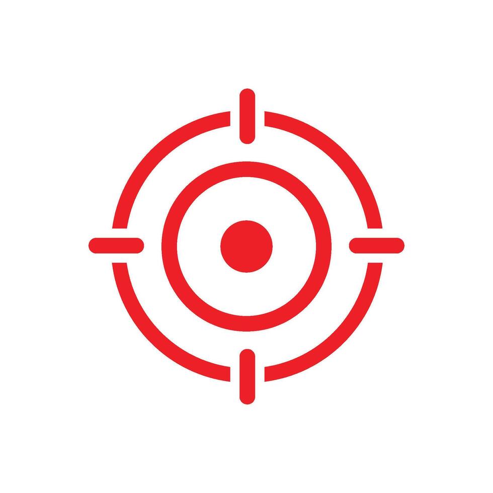 A red target icon on a white background vector