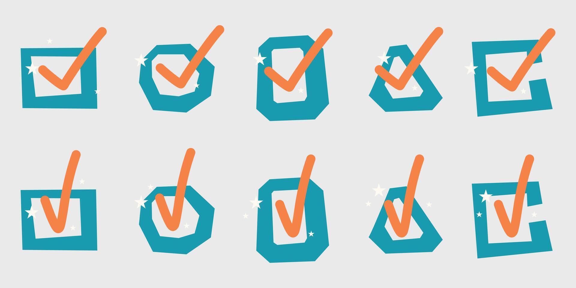 Checklist Mark with Sparkle vector