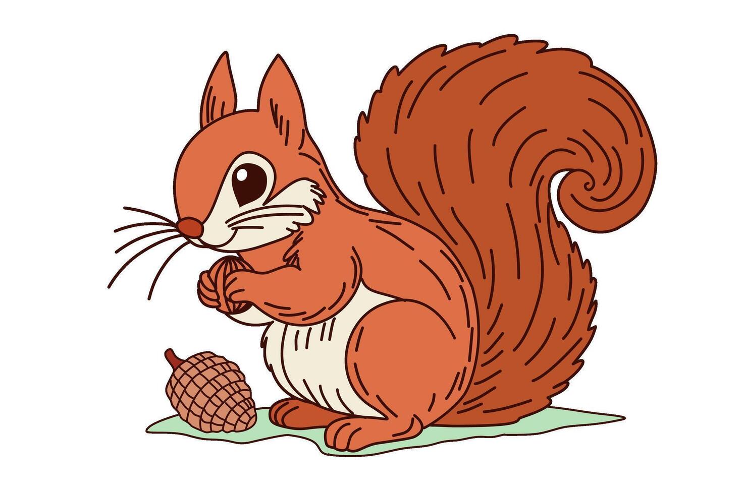 Squirrel pack. Animals cartoon. vector