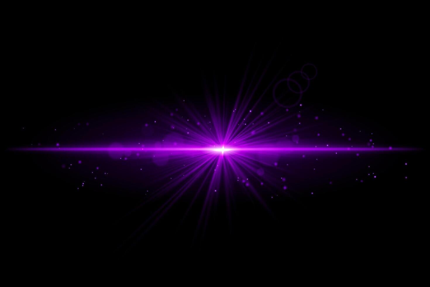 Purple starburst. Radiant light beam, glowing particles, bright star effect, warm illumination, abstract lighting design, futuristic energy, decorative modern visual vector