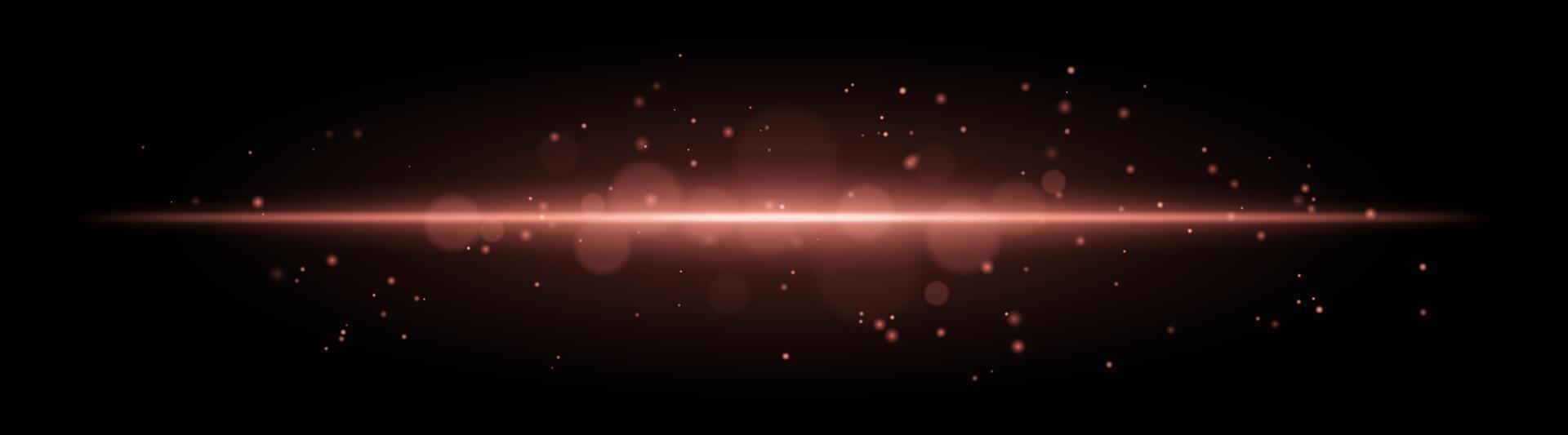 Soft golden glow. Horizontal light beam with subtle particles, warm illumination, abstract lighting effect, minimalistic design, radiant and elegant decor vector