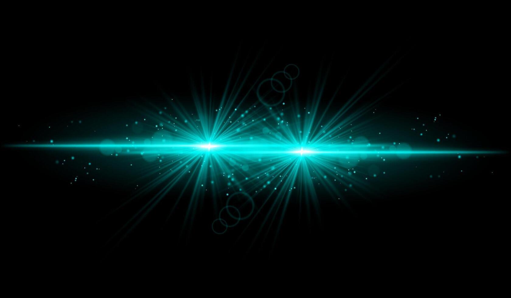 Dual Blue starburst. Bright intersecting beams, glowing particles, radiant light effects, warm illumination, abstract lighting design, futuristic energy, decorative visuals vector
