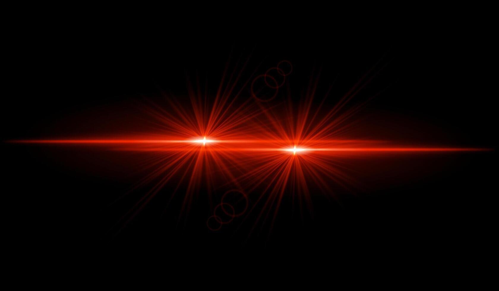 Dual red starburst. Bright intersecting beams, glowing particles, radiant light effects, warm illumination, abstract lighting design, futuristic energy, decorative visuals vector