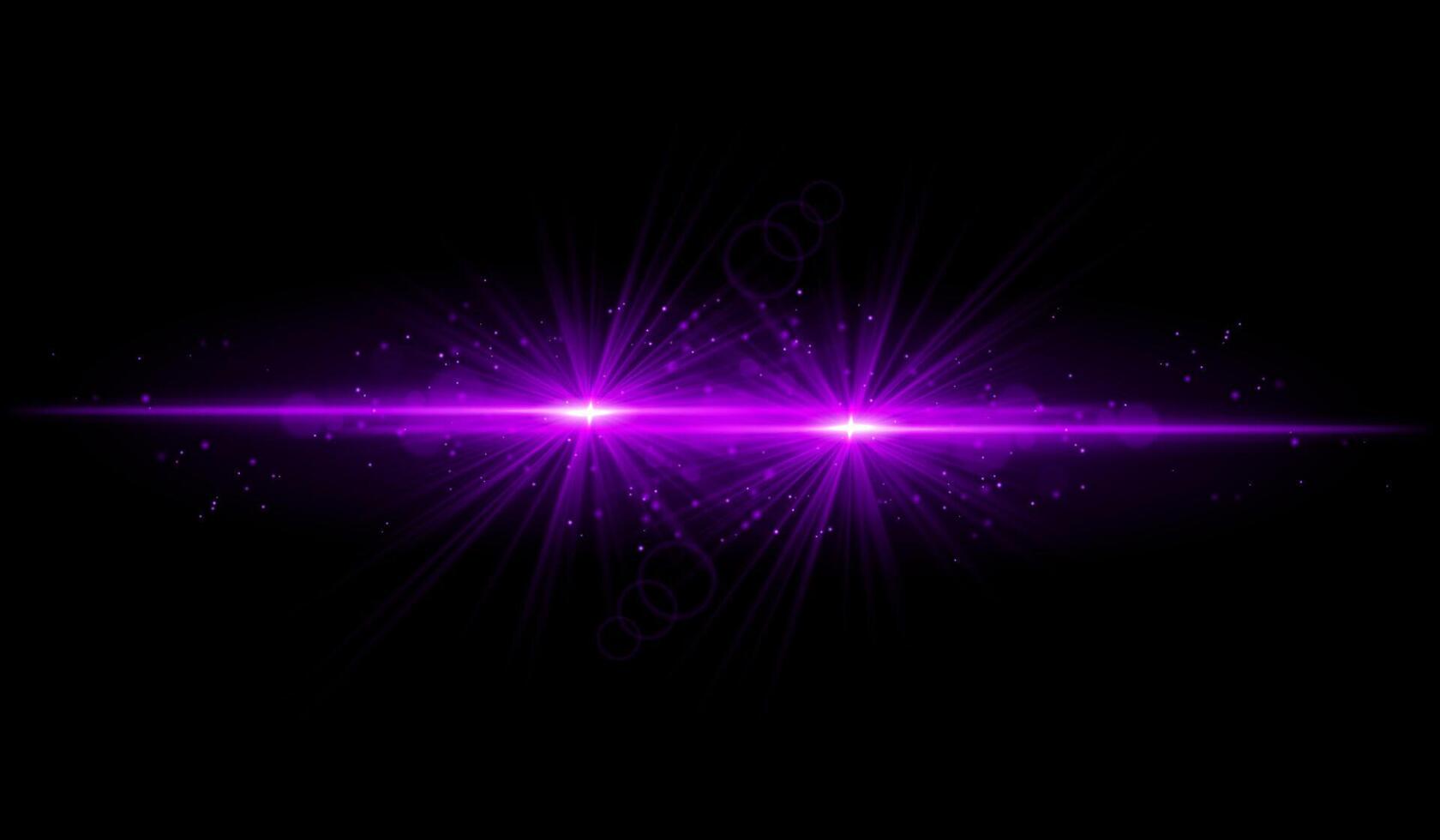Dual purple starburst. Bright intersecting beams, glowing particles, radiant light effects, warm illumination, abstract lighting design, futuristic energy, decorative visuals vector