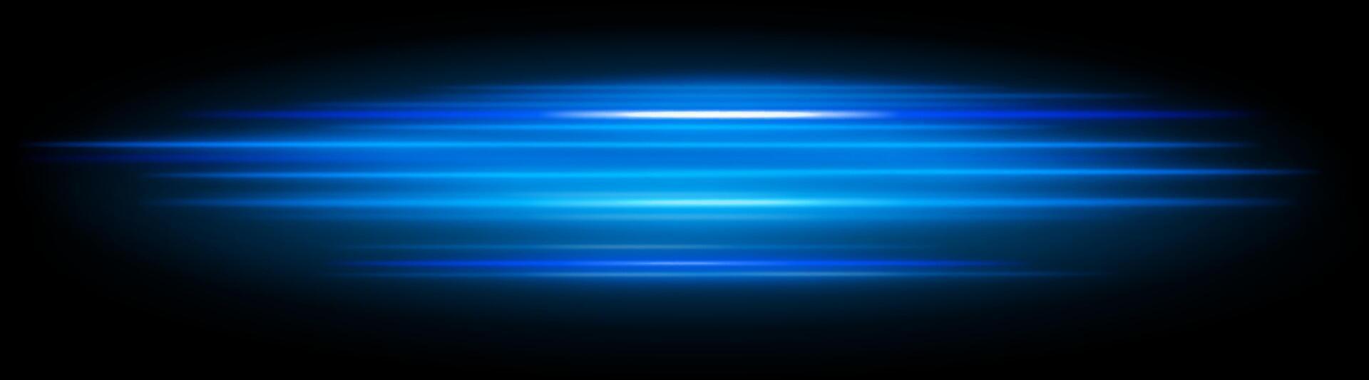 Blue motion blur icon. Dynamic horizontal streaks, glowing purple light, abstract motion effect, futuristic energy, speed visual, modern lighting decor, radiant design vector