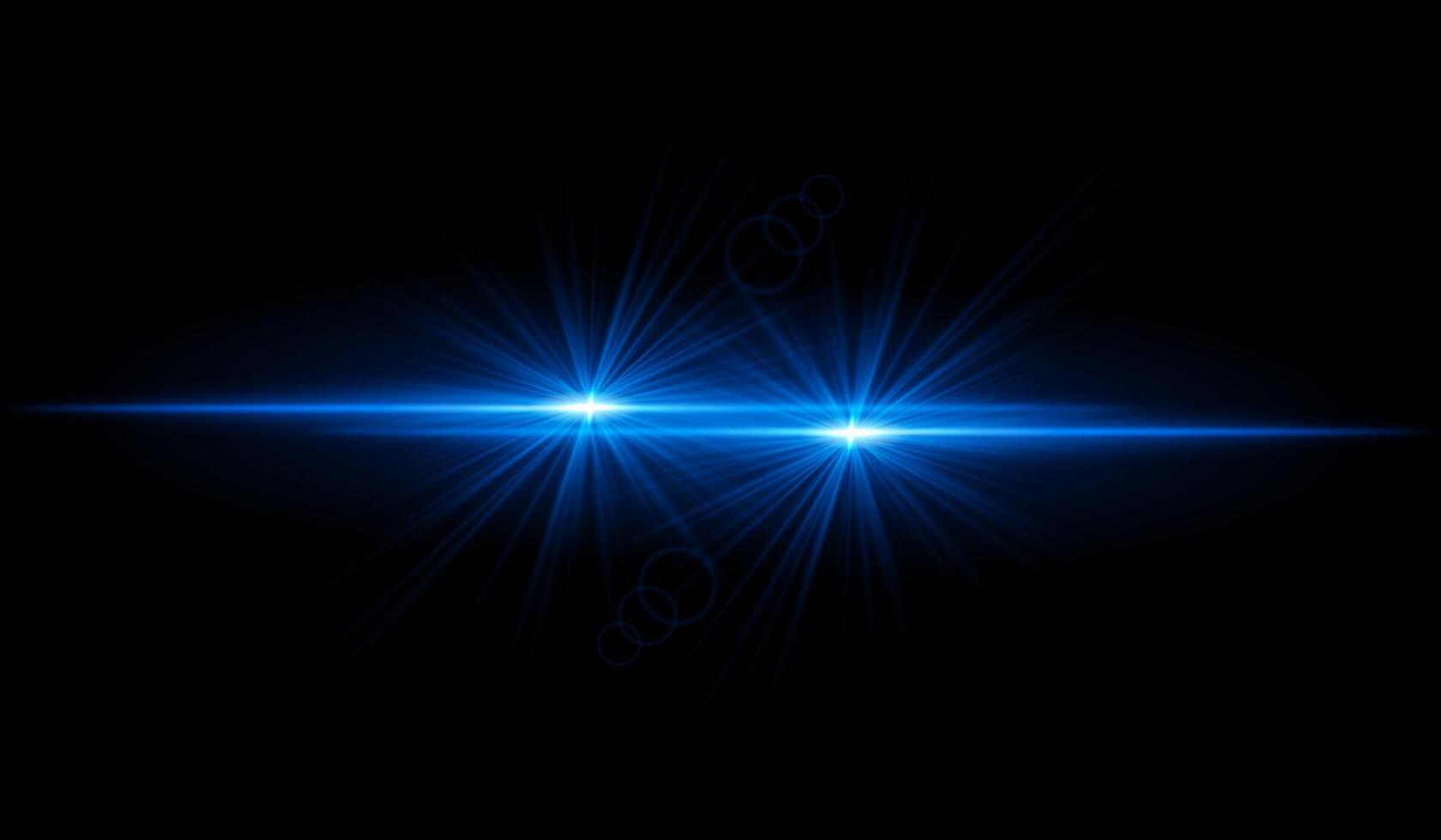Dual Blue starburst. Bright intersecting beams, glowing particles, radiant light effects, warm illumination, abstract lighting design, futuristic energy, decorative visuals vector