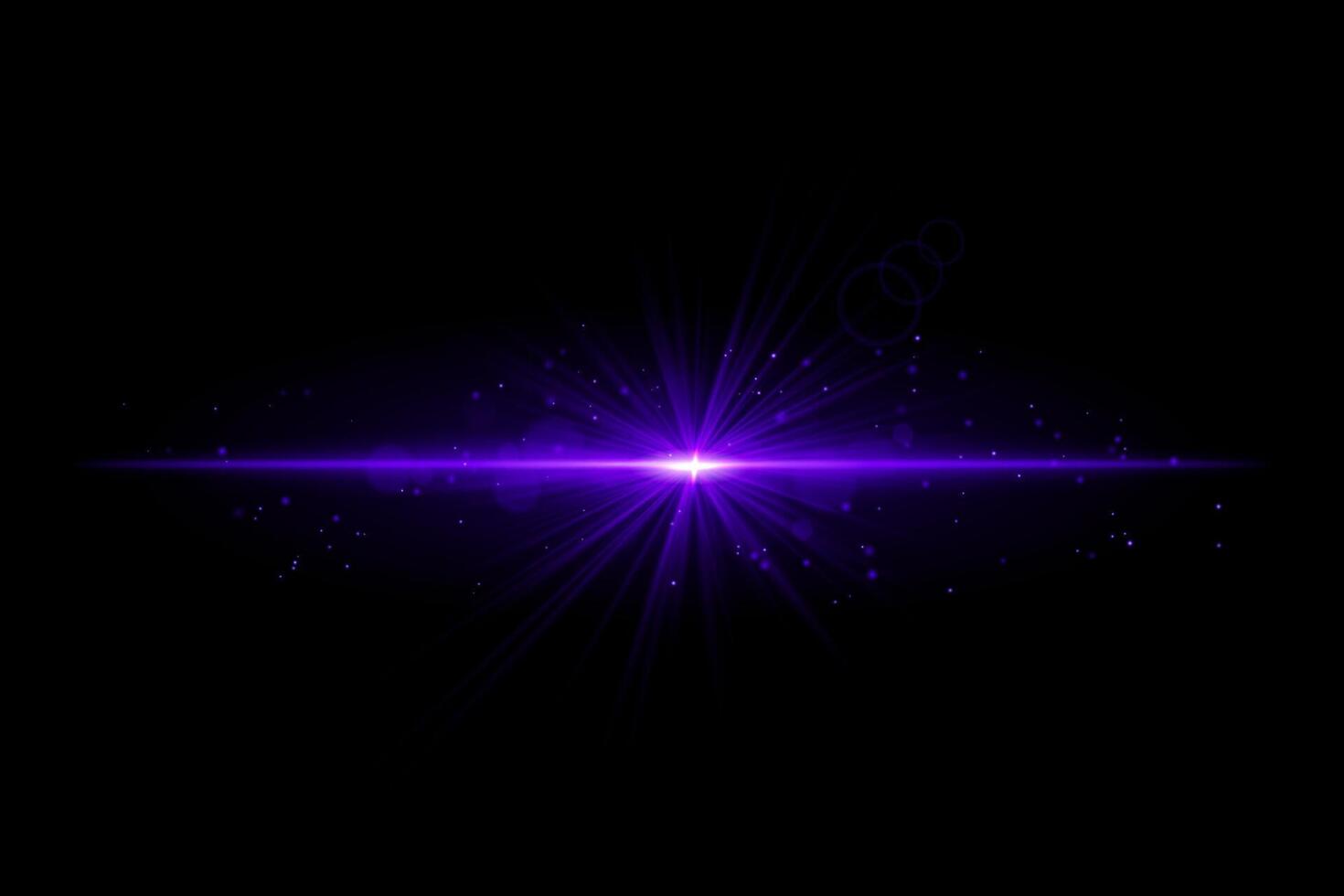 Purple starburst. Radiant light beam, glowing particles, bright star effect, warm illumination, abstract lighting design, futuristic energy, decorative modern visual vector
