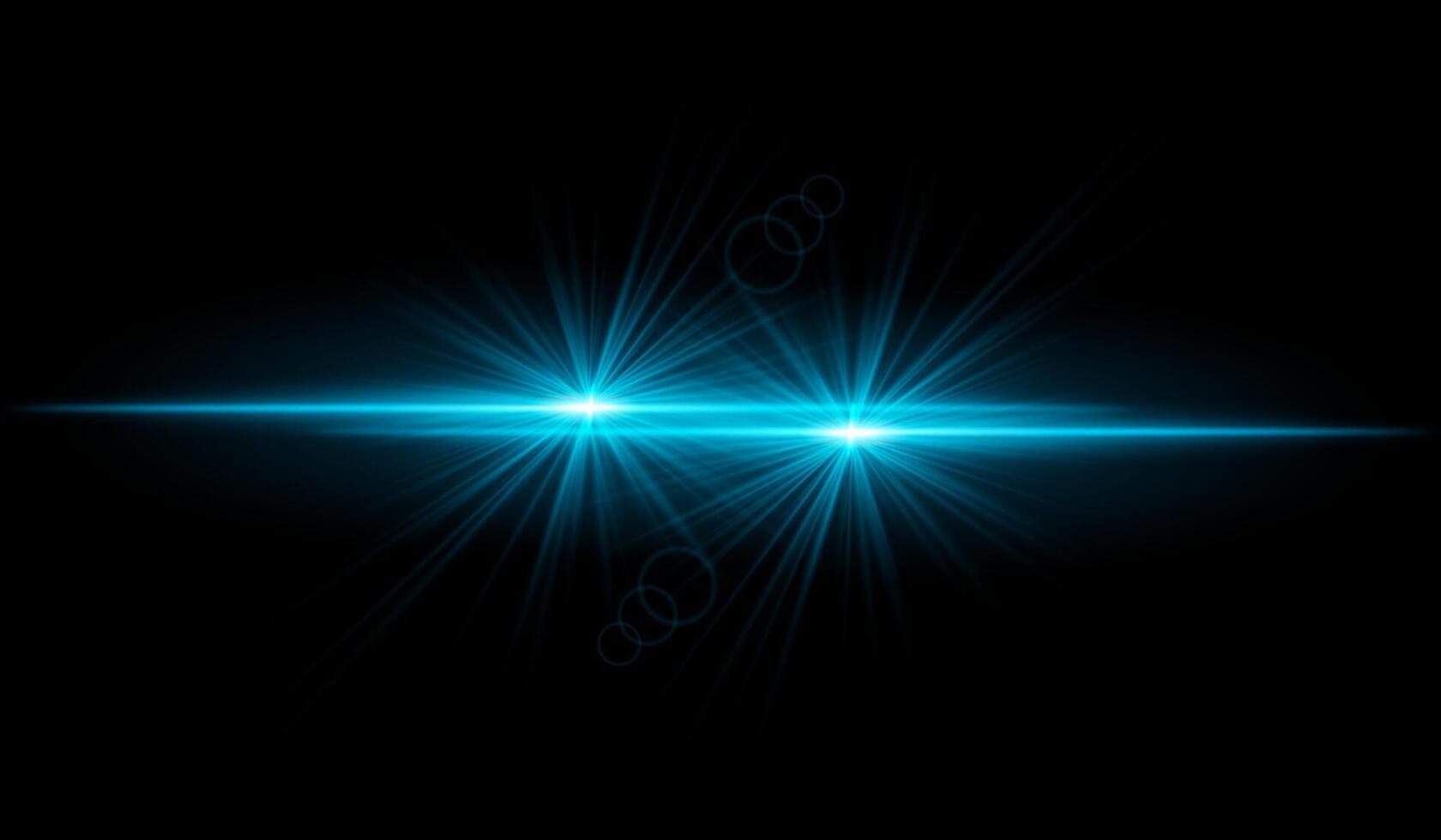 Dual Blue starburst. Bright intersecting beams, glowing particles, radiant light effects, warm illumination, abstract lighting design, futuristic energy, decorative visuals vector