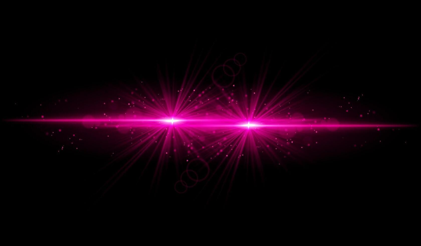 Dual pink starburst. Bright intersecting beams, glowing particles, radiant light effects, warm illumination, abstract lighting design, futuristic energy, decorative visuals vector