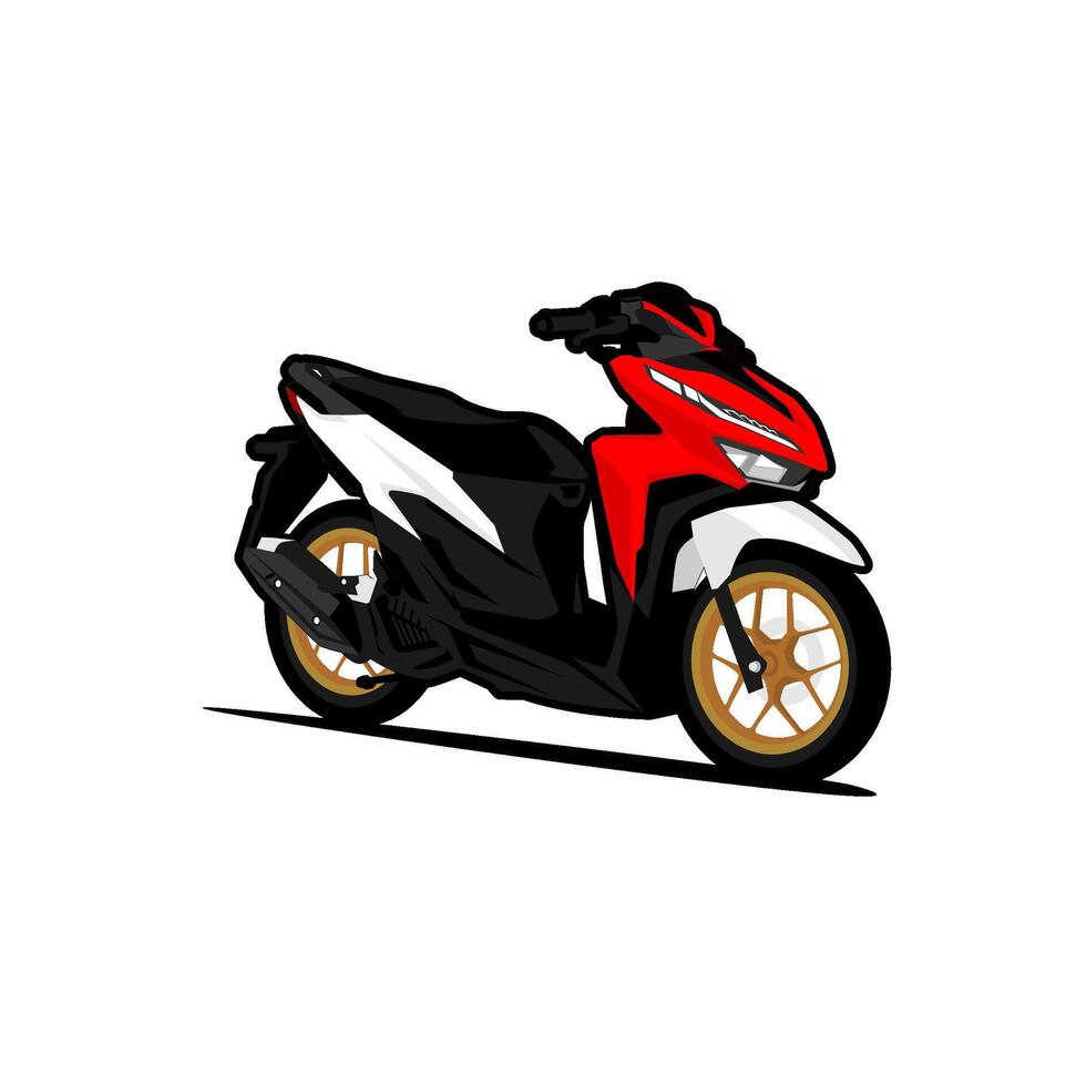 automatic scooter motorcycle illustration vector