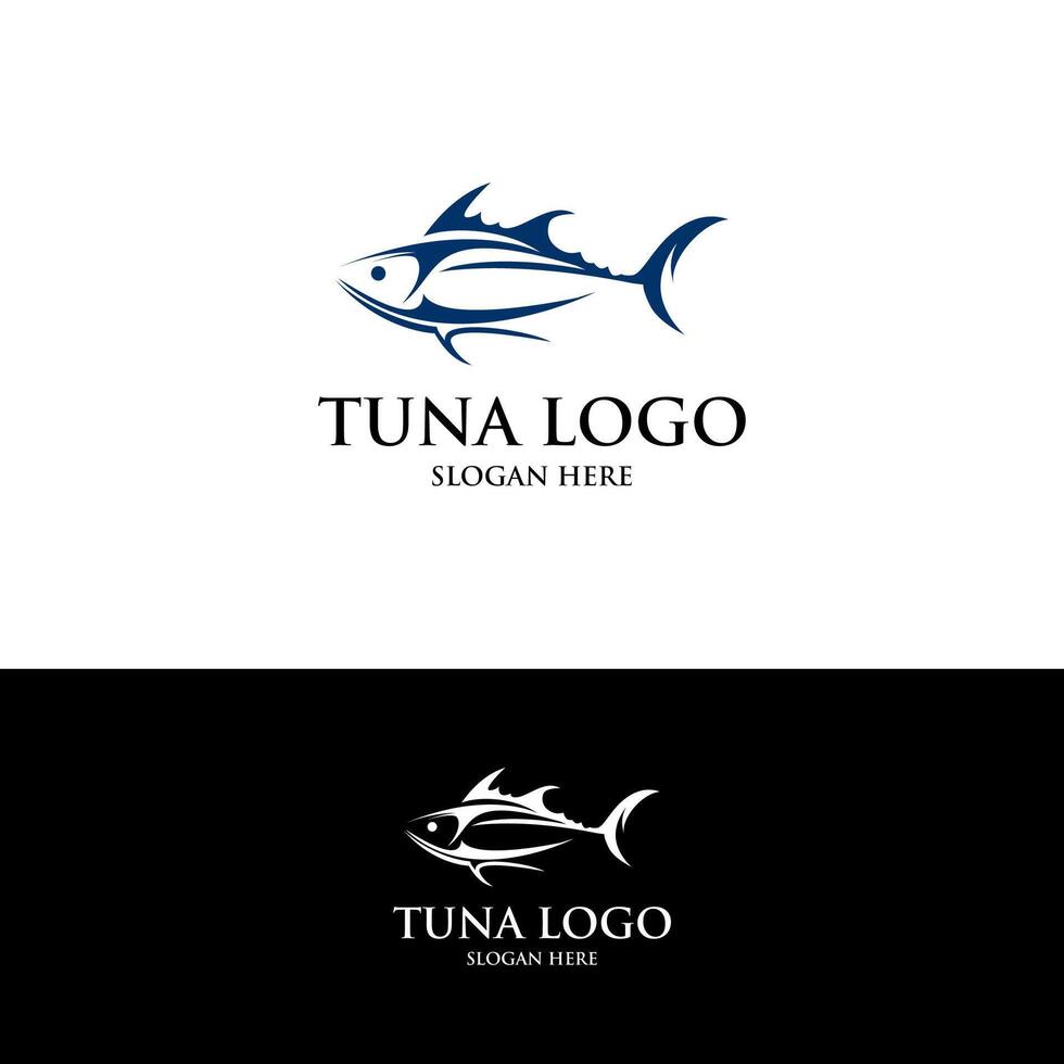 tuna fish logo template vector