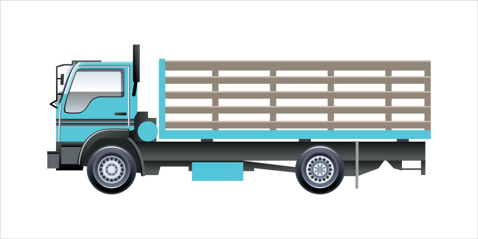 trucks for transporting agriculture and livestock illustration vector