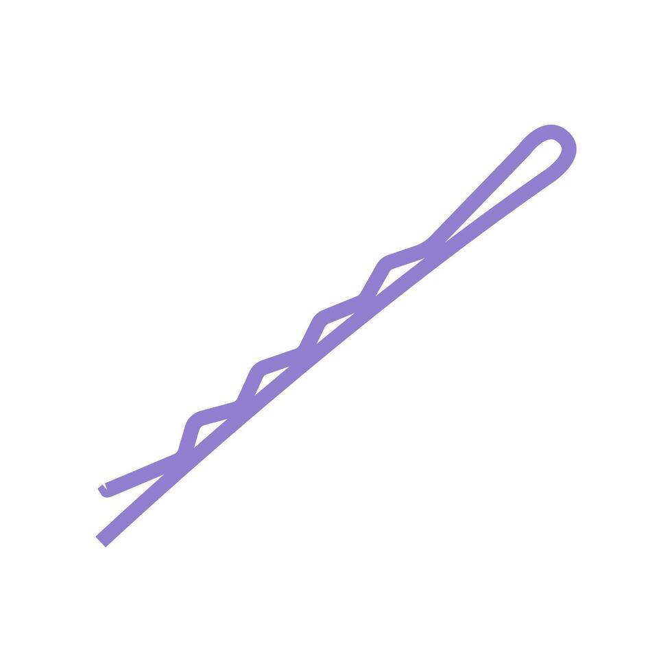 Invisible hair pin. Hairdressing tool and hair styling accessory vector