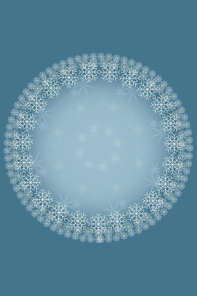 Winter snow frame. Christmas Snowflakes border. Snowy frame frozen background vector