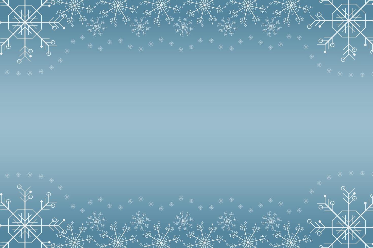 Winter snow frame. Christmas Snowflakes border. Snowy frame frozen background vector