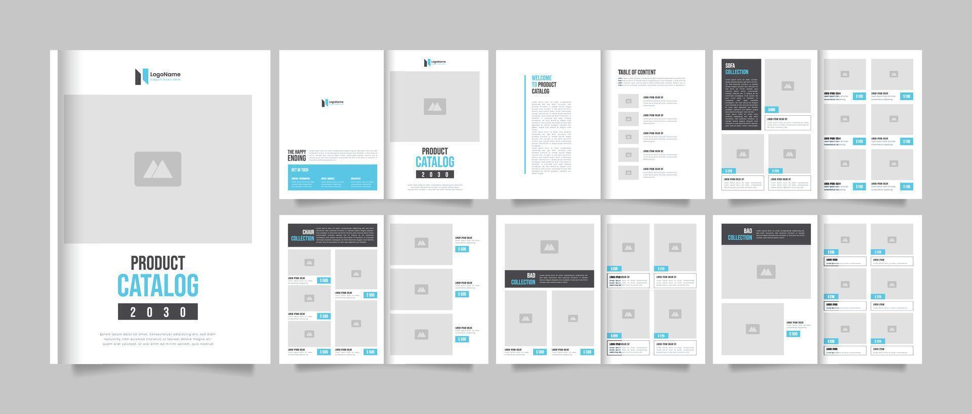 Product Catalog Layout Catalogue Design vector