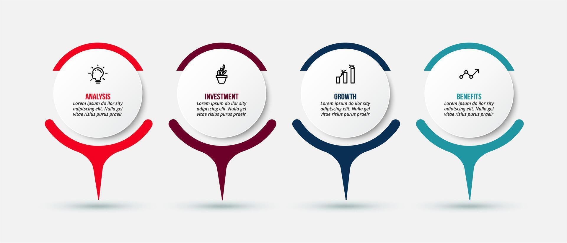 Circle infographic template for business. vector