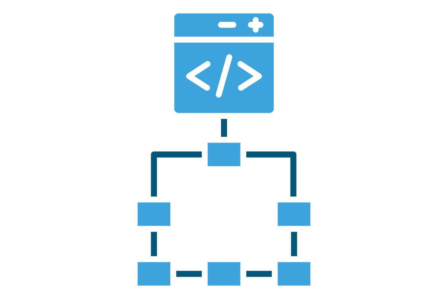 Framework icon. solid icon style. icon related to IT architecture. network elements illustration vector