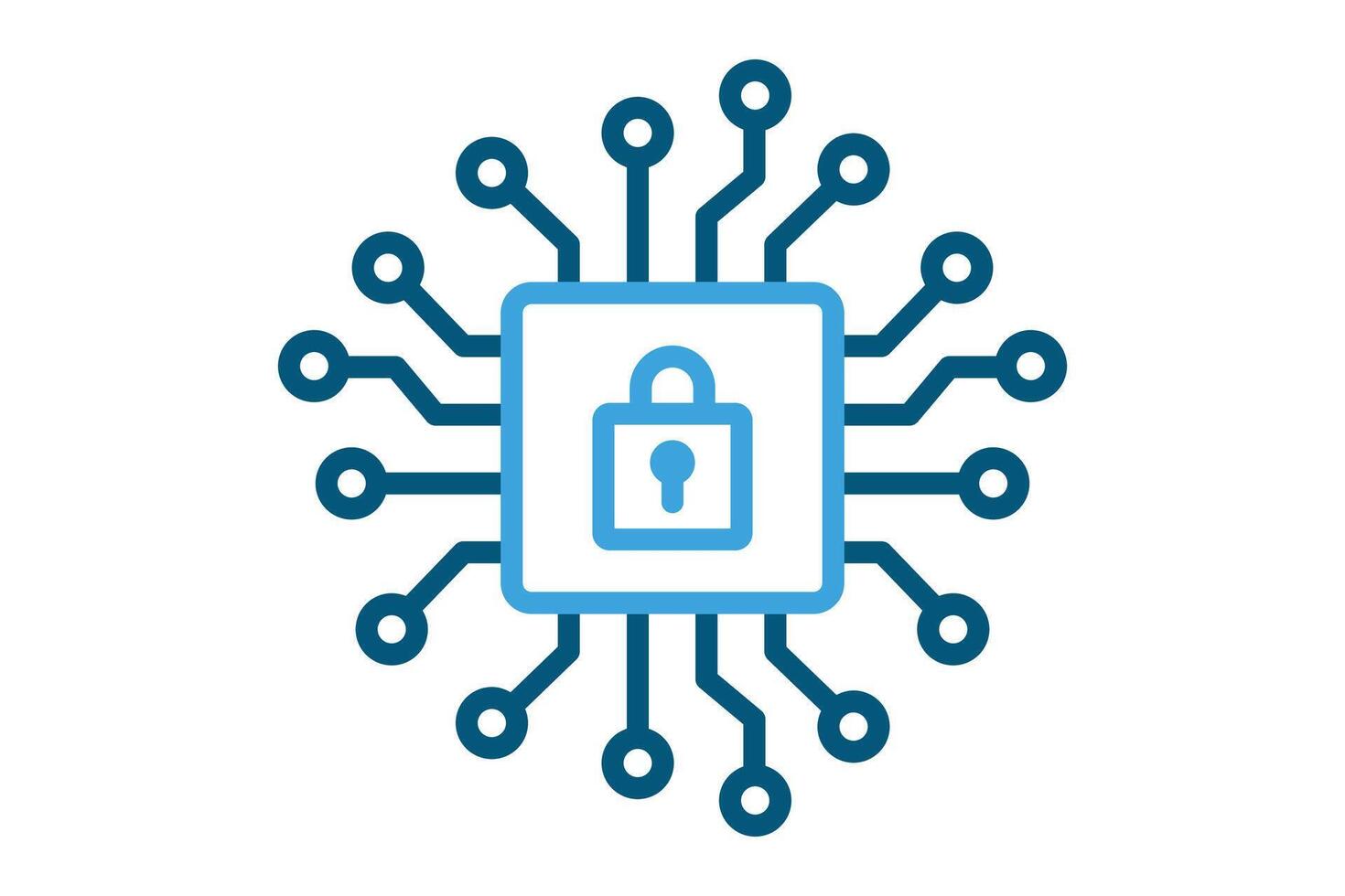 Security icon. line icon style. icon related to network security, IT. network elements illustration vector