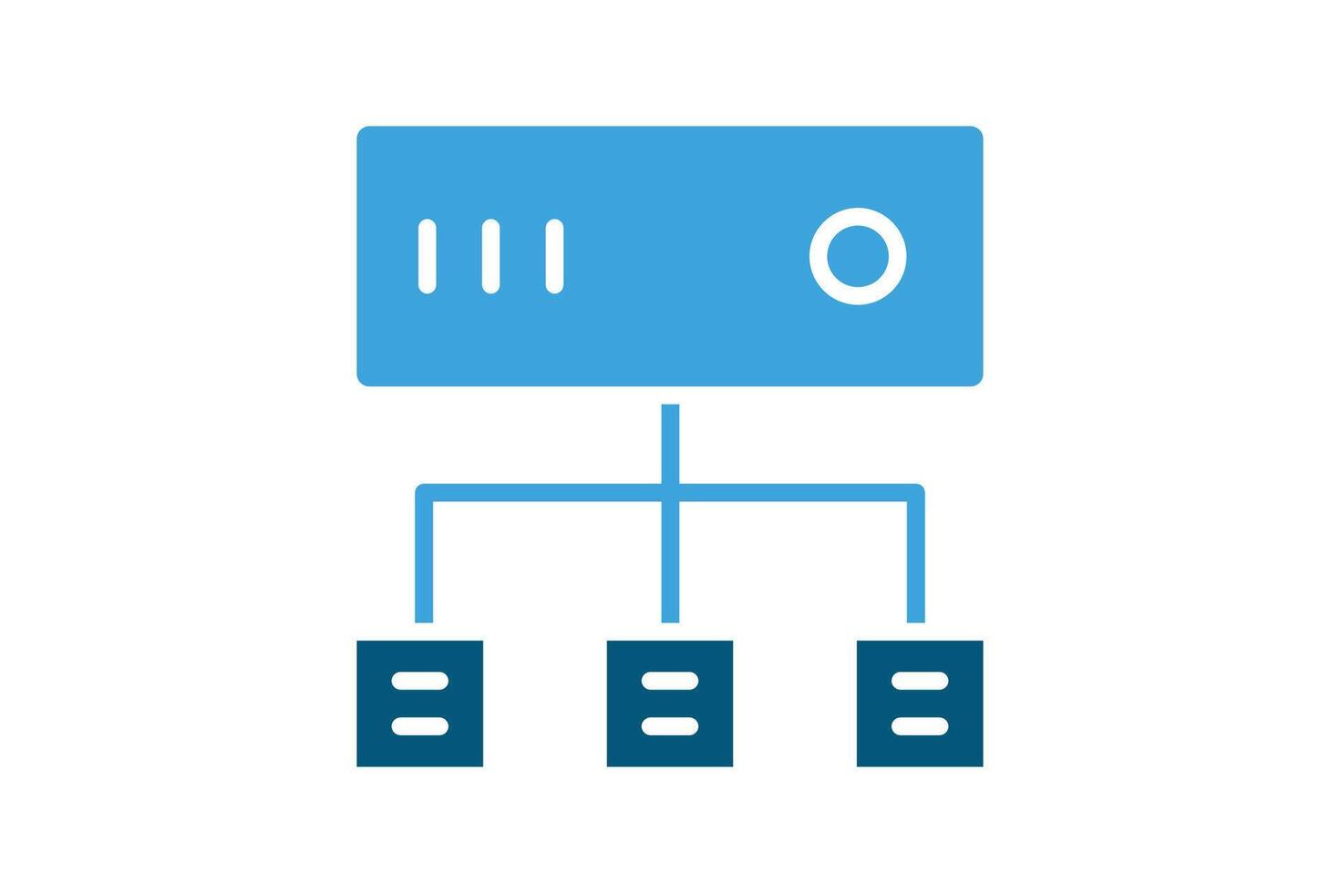 Load balancing icon. solid icon style. icon related to IT architecture. IT elements illustration vector
