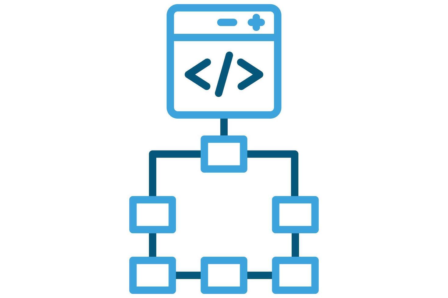 Framework icon. line icon style. icon related to IT architecture. network elements illustration vector