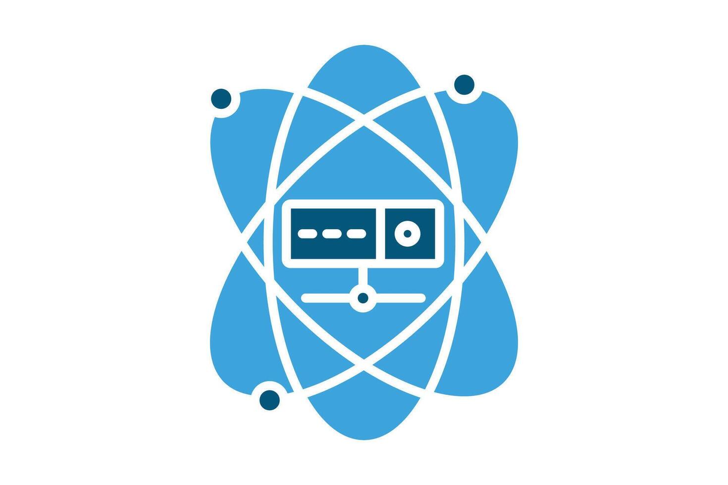 Data science icon. solid icon style. icon related to IT. IT architecture elements illustration vector