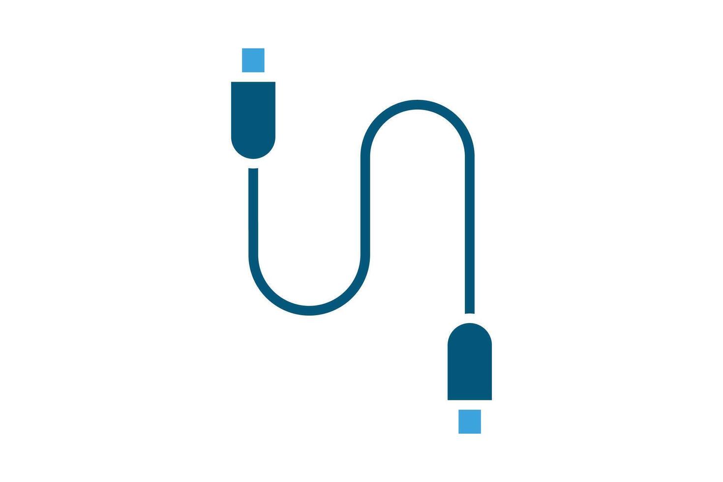 Cable icon. solid icon style. icon related to technology. IT architecture elements illustration vector