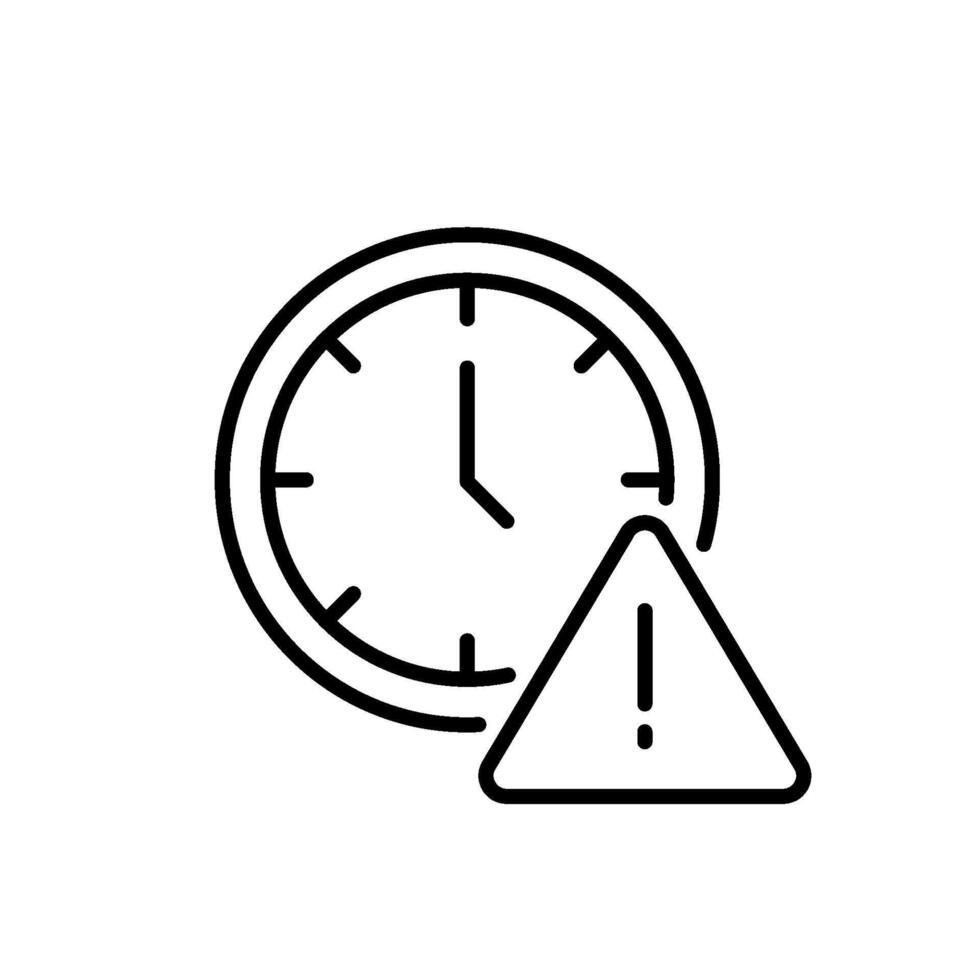 Outline icon related to deadline. Linear icon. illustration. vector