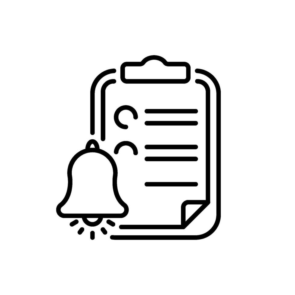 Outline icon related to deadline. Linear icon. illustration. vector