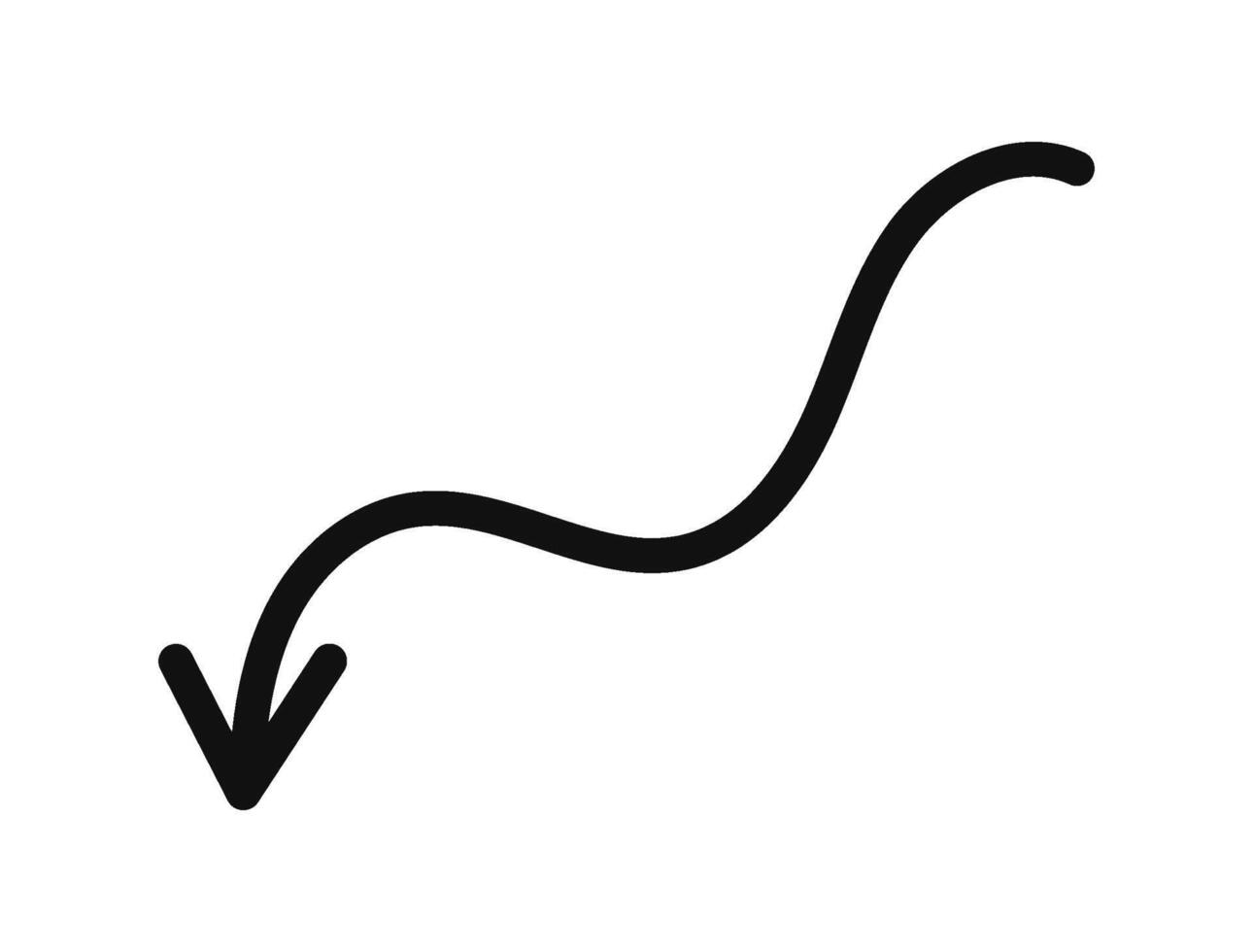 A black and white illustration of a curve going up vector