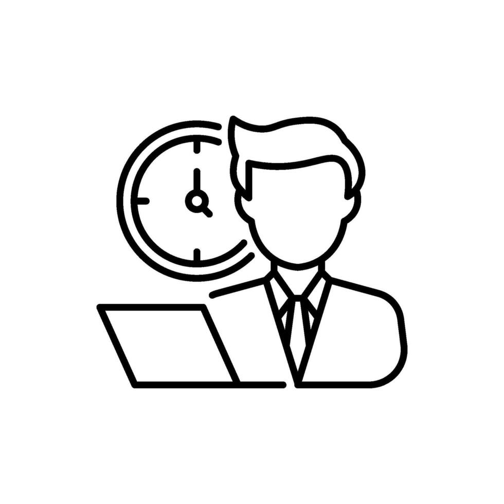 Outline icon related to deadline. Linear icon. illustration. vector