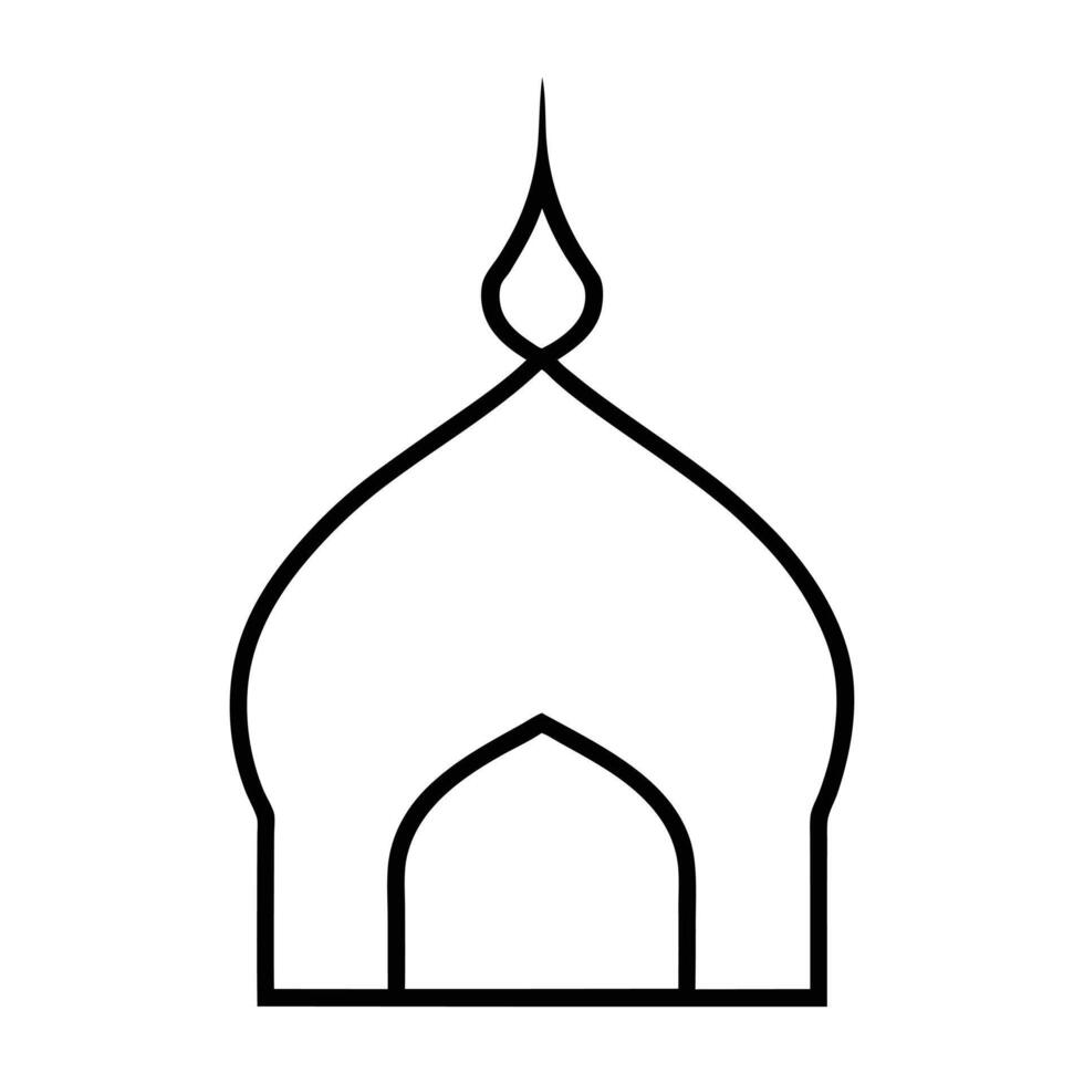 Mosque Line Art Illustration vector