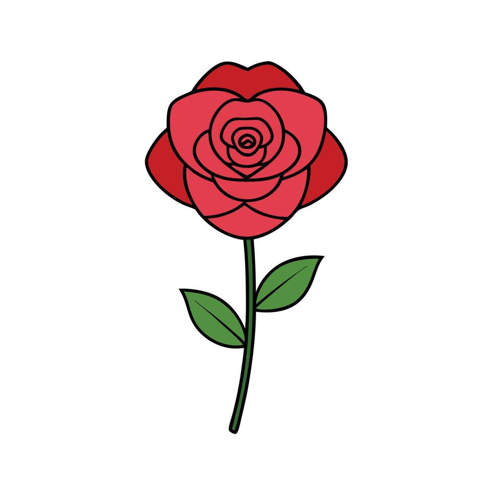 alpine rose flower on a white background vector