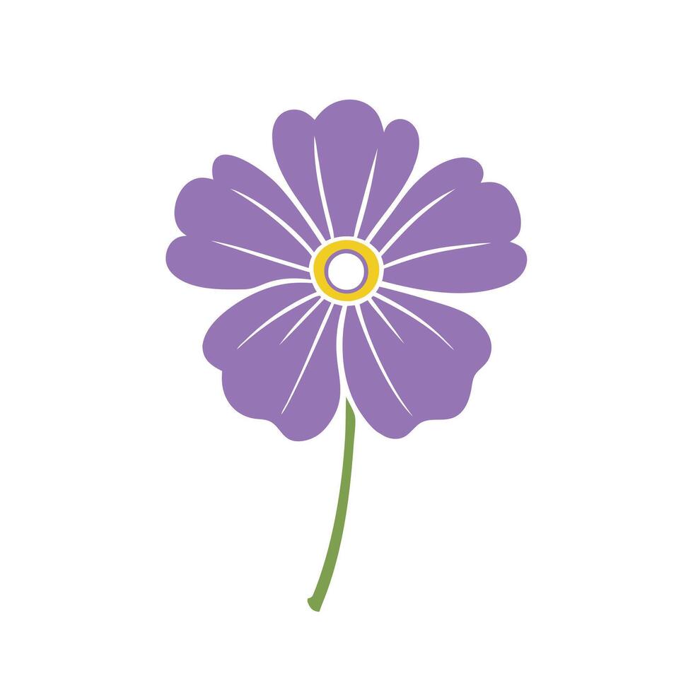 Violet Flower Art Illustration vector