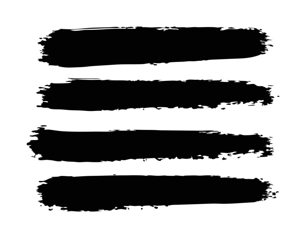 Grunge Brush Strokes Set Rough Texture Art Illustration vector