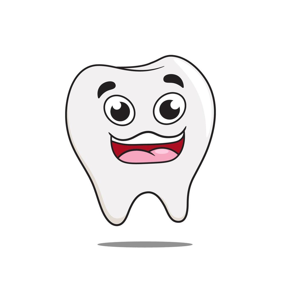 Cute toothy character with a big smile vector