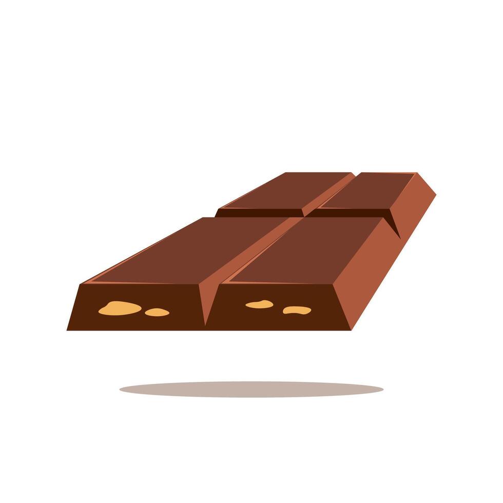 A chocolate bar with peanut filling vector