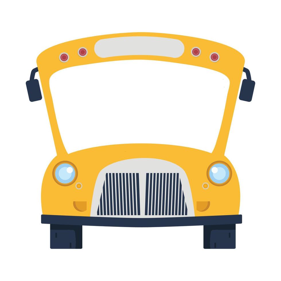 Yellow school bus vehicle illustration vector