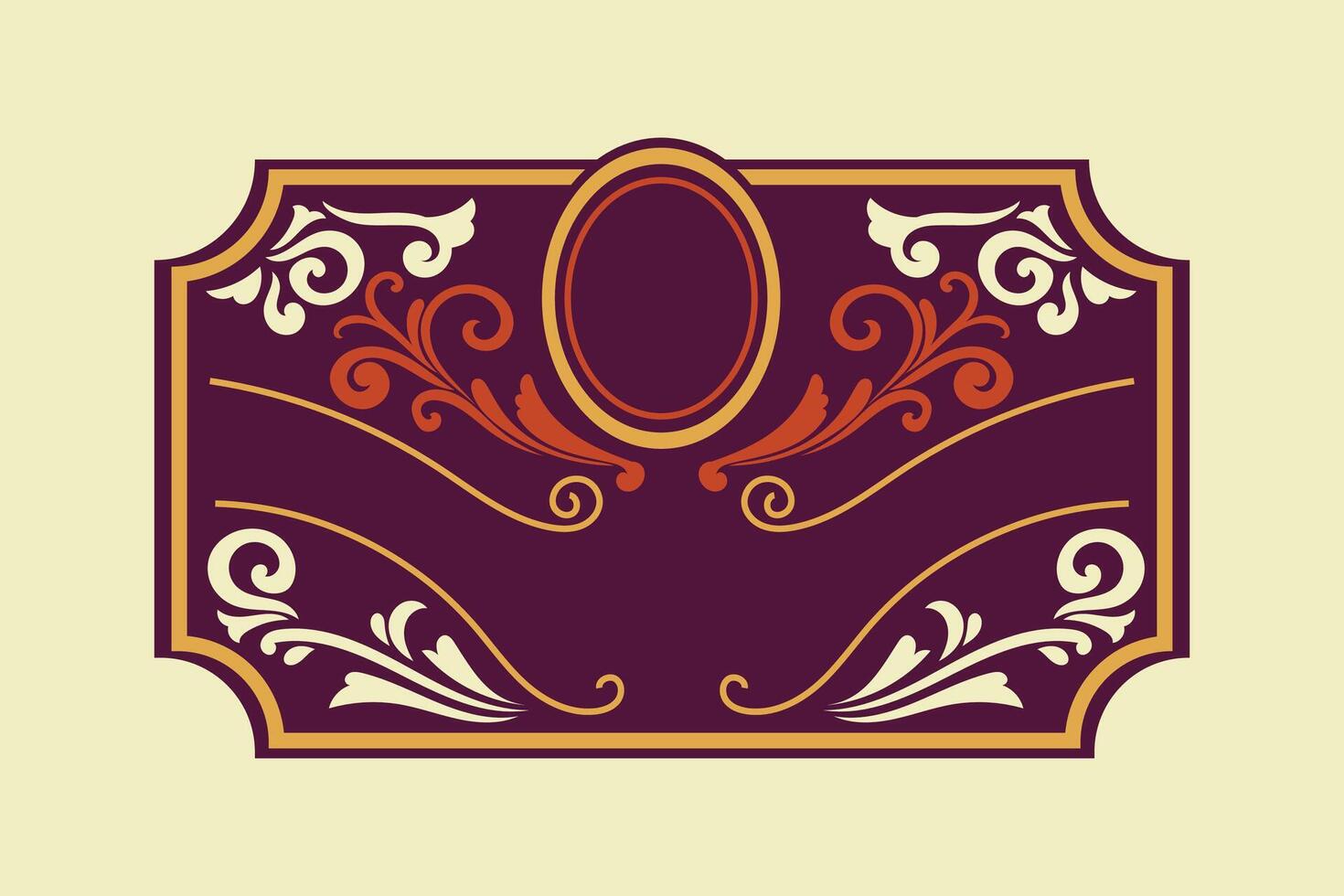 Decorative horizontal elements, border and frame vector