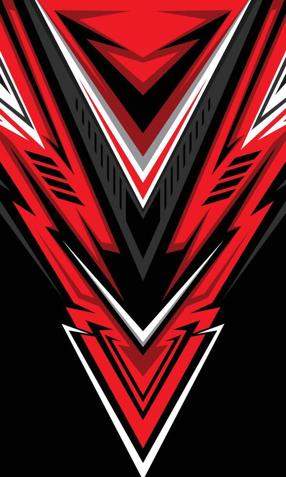 Abstract geometric stripes black red racing background for sublimation jersey and car wrap sticker vector