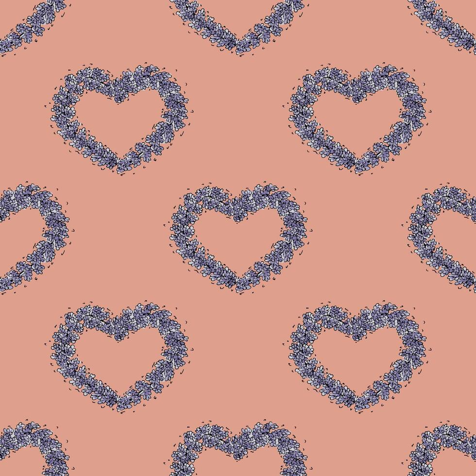Seamless pattern with lavender flowers for decorative print, wrapping paper, greeting cards, wallpaper and fabric vector
