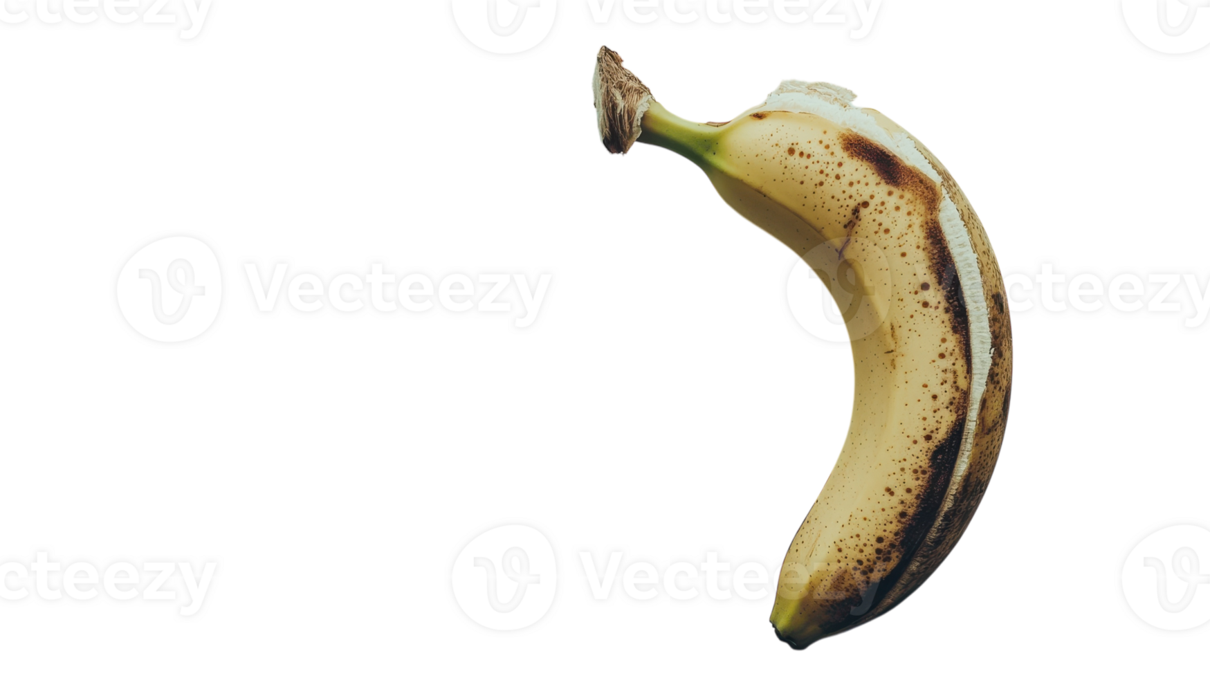 A banana with a brown spot on it png